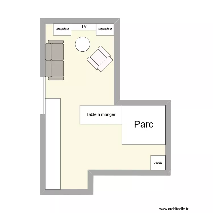 2026. Plan de 1 Pièce et 32 m²