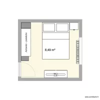 Ch bureau 35 cheval gris