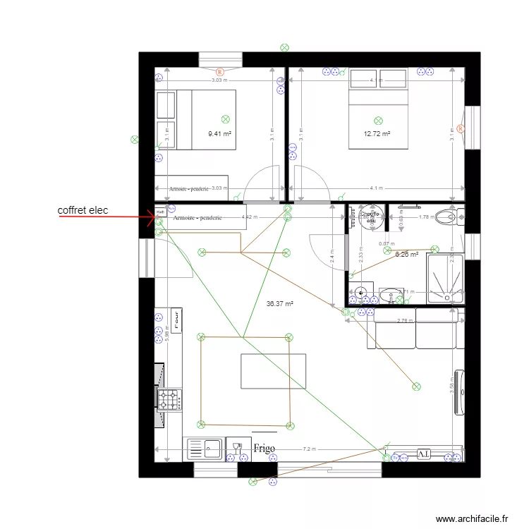 construction en bas 4. elec. Plan de 
