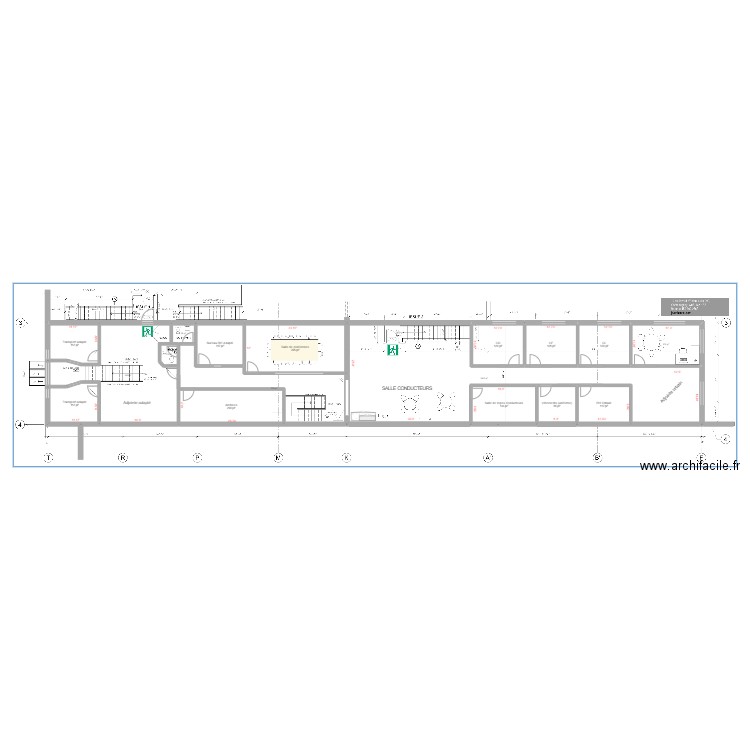 20240214 Plan deuxième Beloeil SJ 3 ver 16 février 2024. Plan de 17 pièces et 349 m2