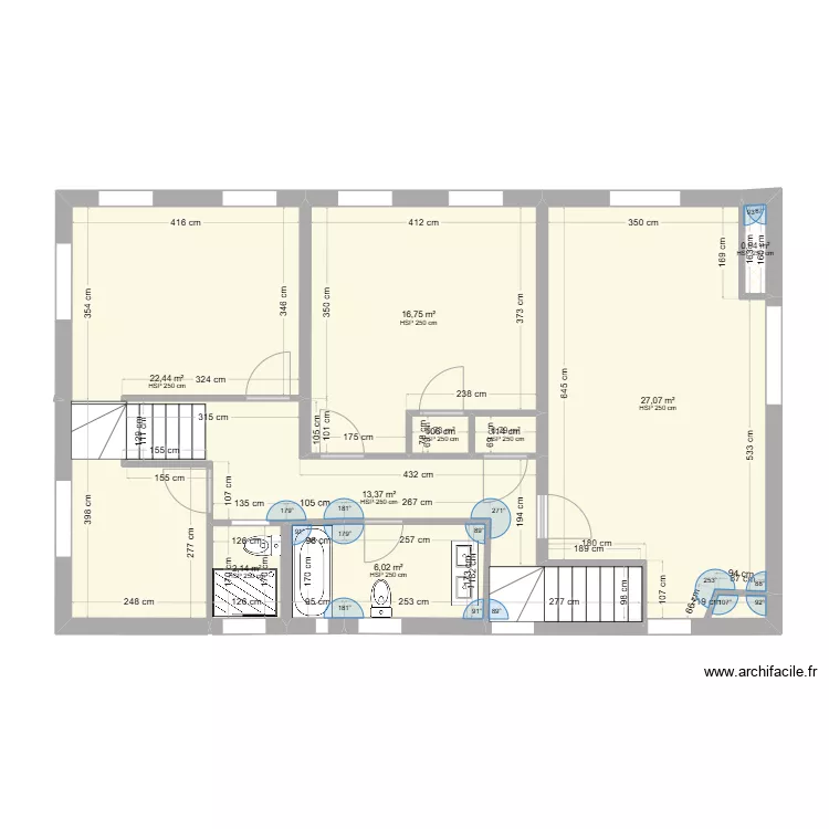 Etage Faisans . Plan de 