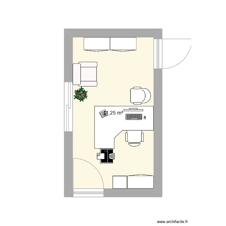 nouveau bureau 0. Plan de 0 pièce et 0 m2