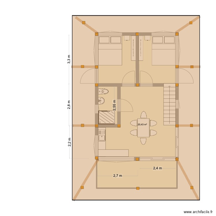 Tanayo VERSION VAZA. Plan de 12 pièces et 303 m2