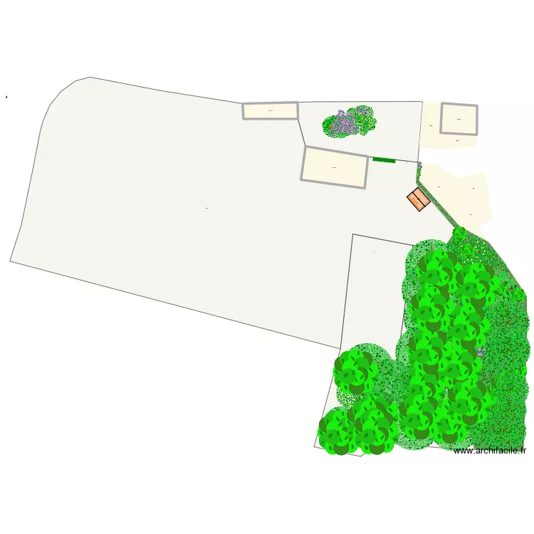 Abris haut. Plan de 4  et 265 m²