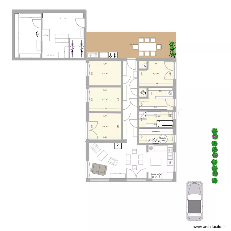2026-08, chatel, v2. Plan de 6  et 53 m²