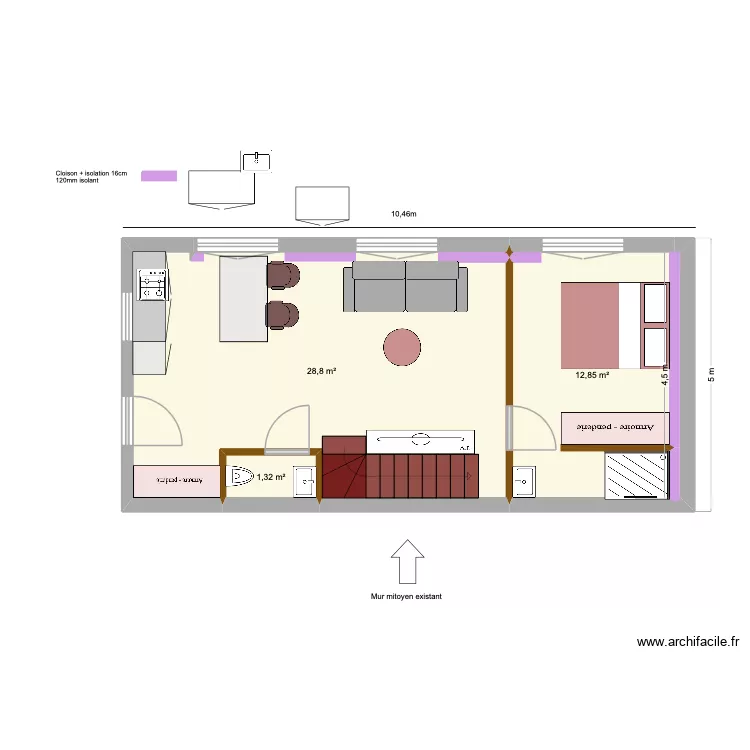 plan APPart 1 nouveau encore ne. Plan de 3  et 43 m²