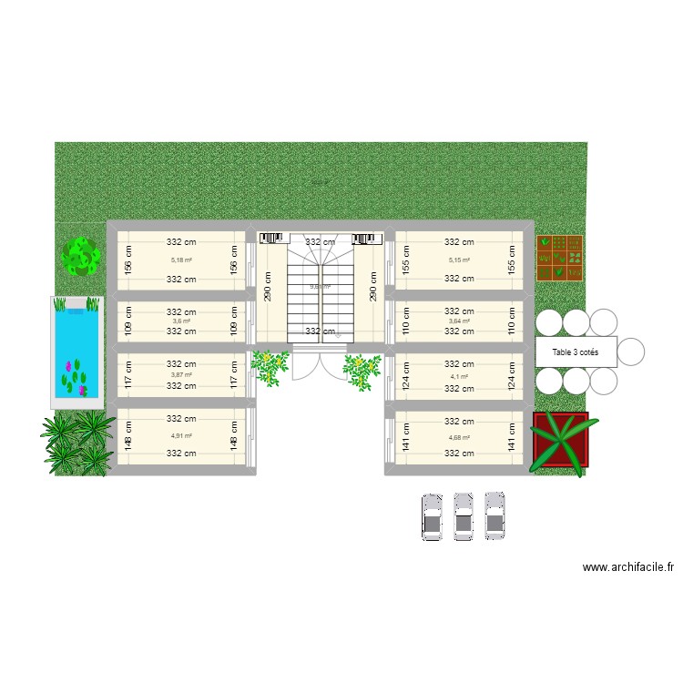 LVMH SCHOOL. Plan de 9 pièces et 45 m2