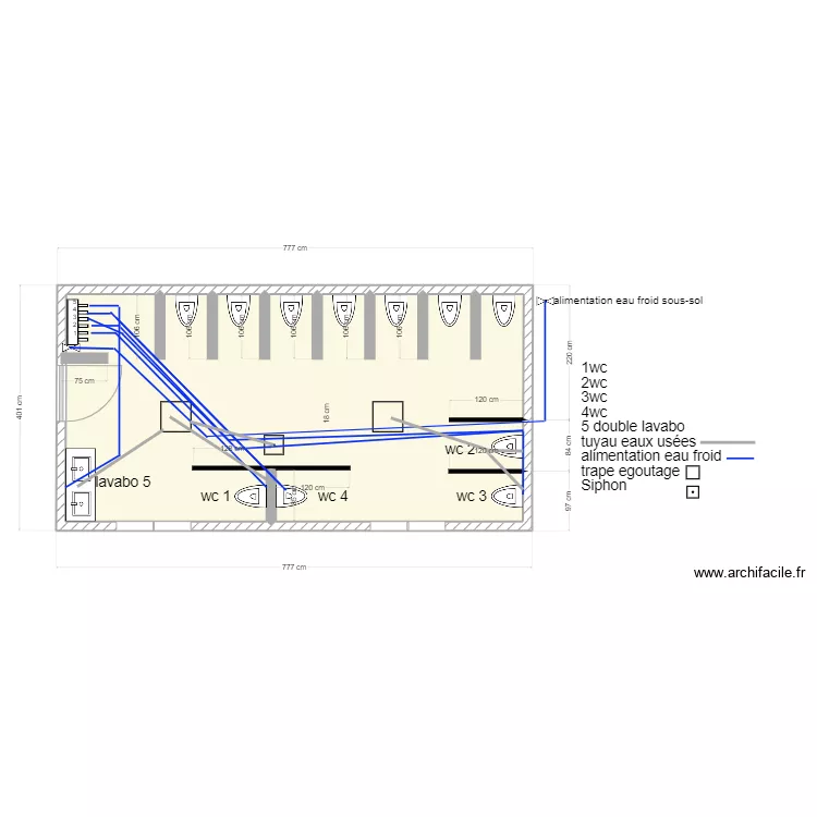 sanitaires H saint gilles schema . Plan de sanitaires H saint gilles schema . Plan de
