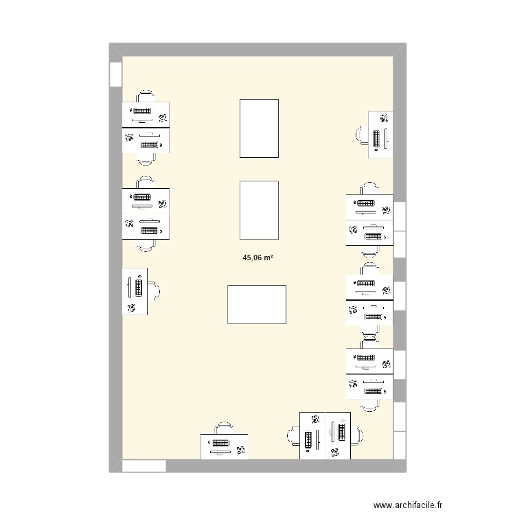 axel kevin. Plan de 1 pièce et 45 m2