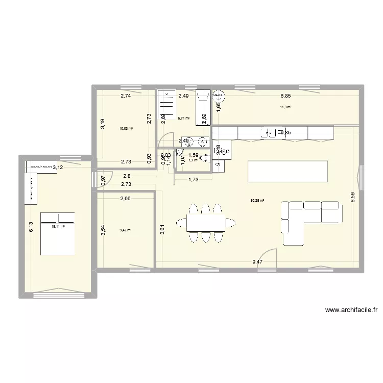 VILLA LE CAILAR. Plan de 7 et 119 m² VILLA LE CAILAR. Plan de 7 et 119 m²