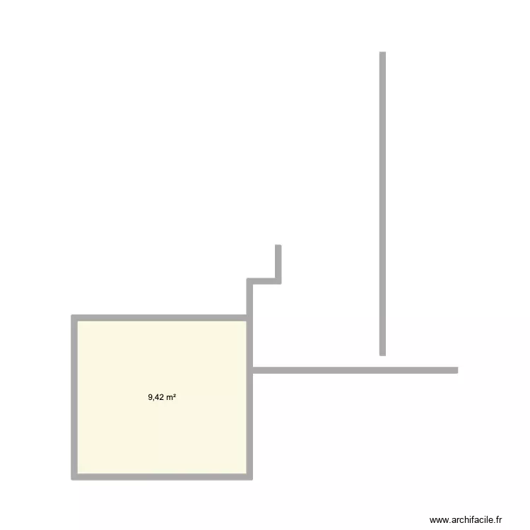 Reprise. Plan de 1 Pièce et 9 m² Reprise. Plan de 1 Pièce et 9 m²