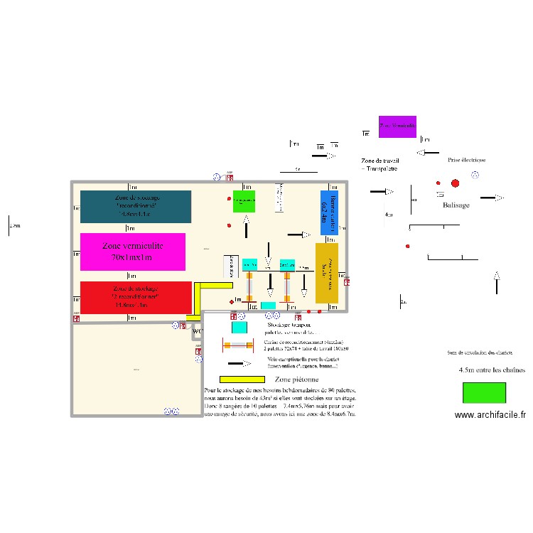 Sifa 8. Plan de 3 pièces et 850 m2