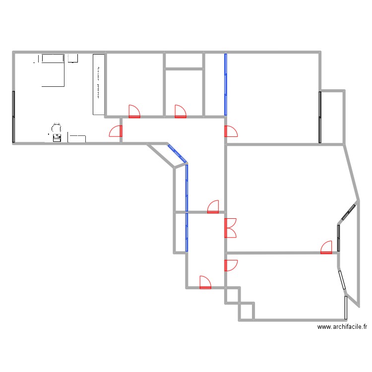 plan appartement grand mère. Plan de 17 pièces et 301 m2