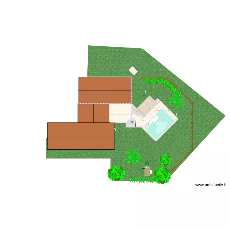 PISCINE 6x4 plan c&ocirc;t&eacute; (16/03/25). Plan de 
