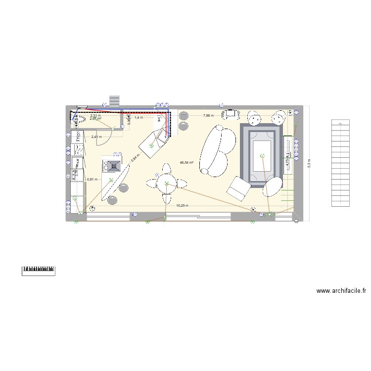 cherbourg fond jardin 4. Plan de 8 pièces et 97 m2