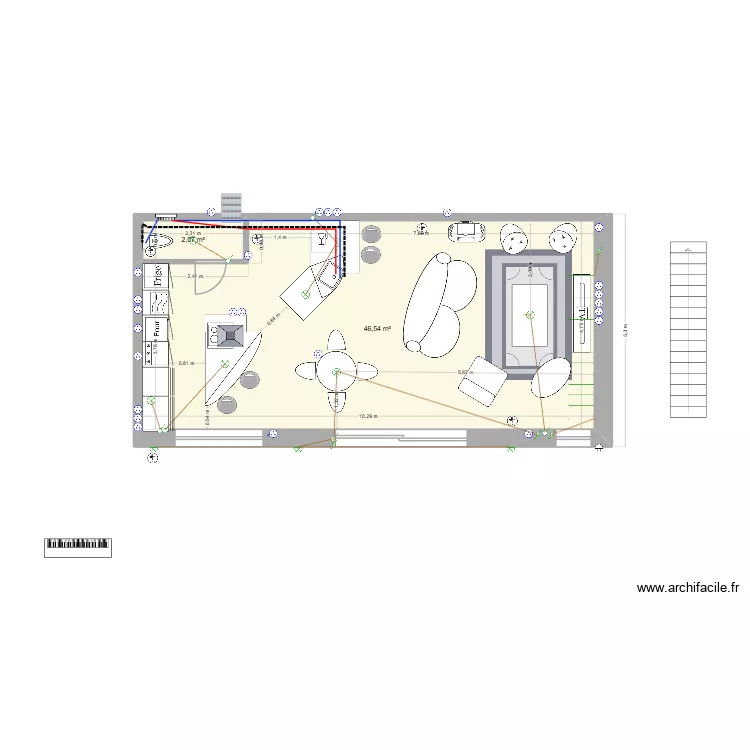 cherbourg fond jardin 4. Plan de 8 pièces et 96 m²