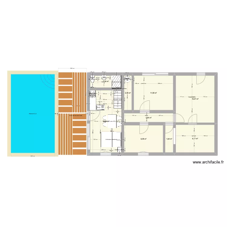 plan actuel + projet. Plan de 