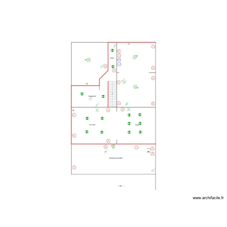 plan rdc Lesage. Plan de 0 pièce et 0 m2