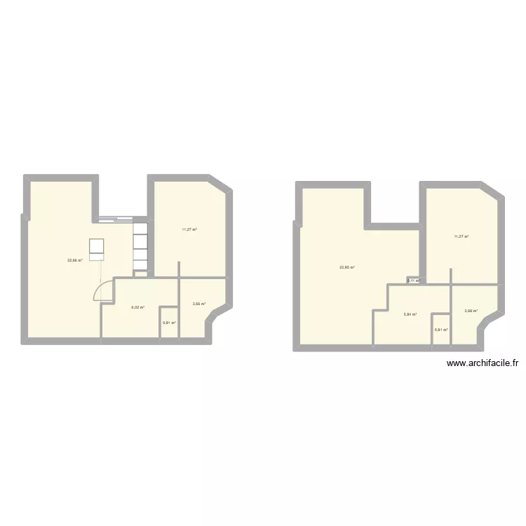 Antigone. Plan de 12  et 90 m²
