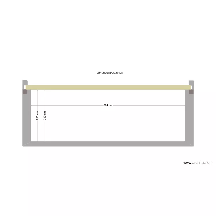 COUPE PLAFOND BOIS. Plan de 