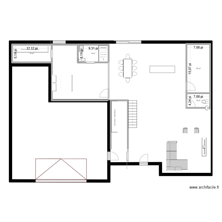 maison fred et cyn. Plan de 4 pièces et 23 m2