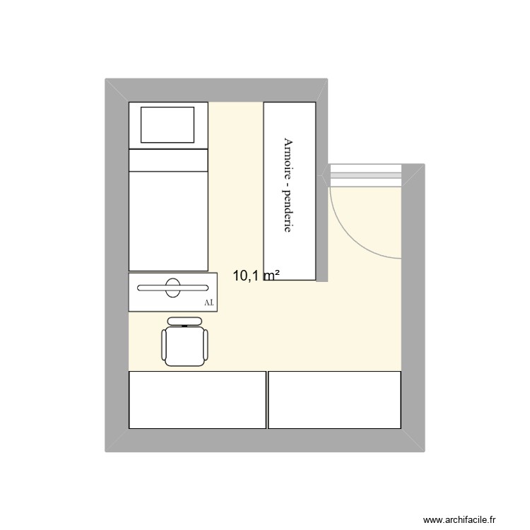 chambre. Plan de 0 pièce et 0 m2