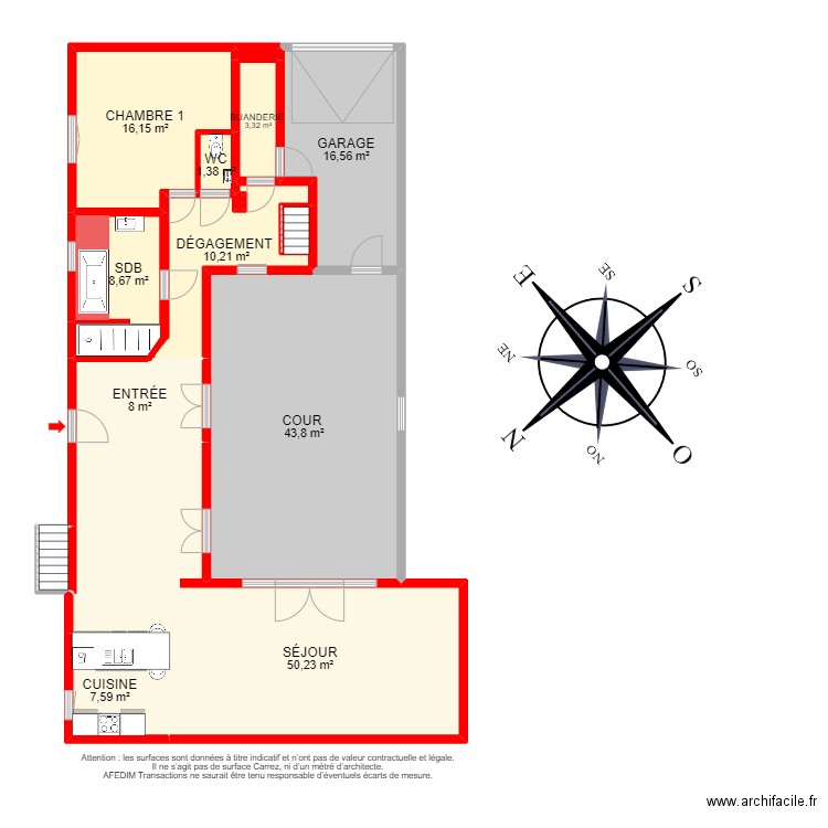 BI 18301 - . Plan de 28 pièces et 260 m2