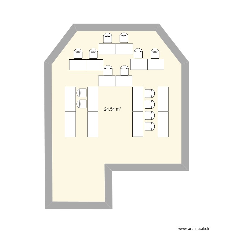 STOCK2. Plan de 1 pièce et 25 m2