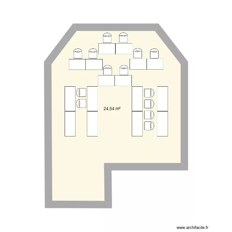 STOCK2. Plan de 1 pièce et 25 m²