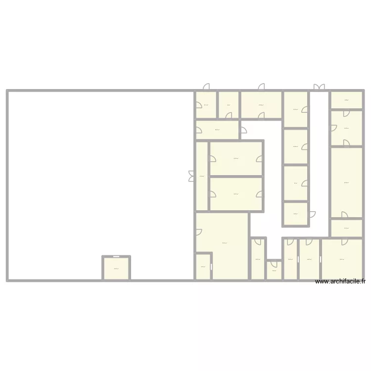TAI. Plan de 23  et 412 m²