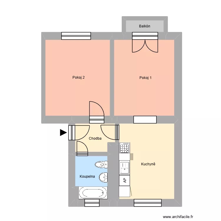 Osadn&iacute; 691, byt 4. Plan de 12  et 173 m²