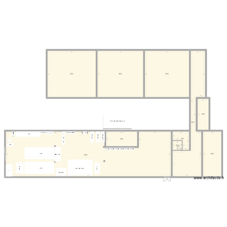 Serre aménagement. Plan de 10 pièces et 718 m2