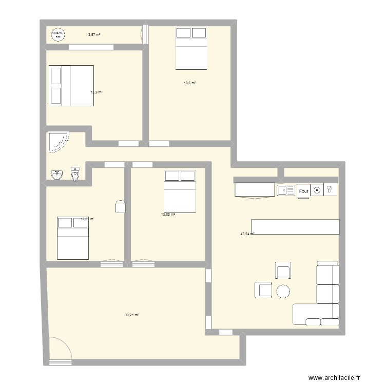 Essaada. Plan de 0 pièce et 0 m2