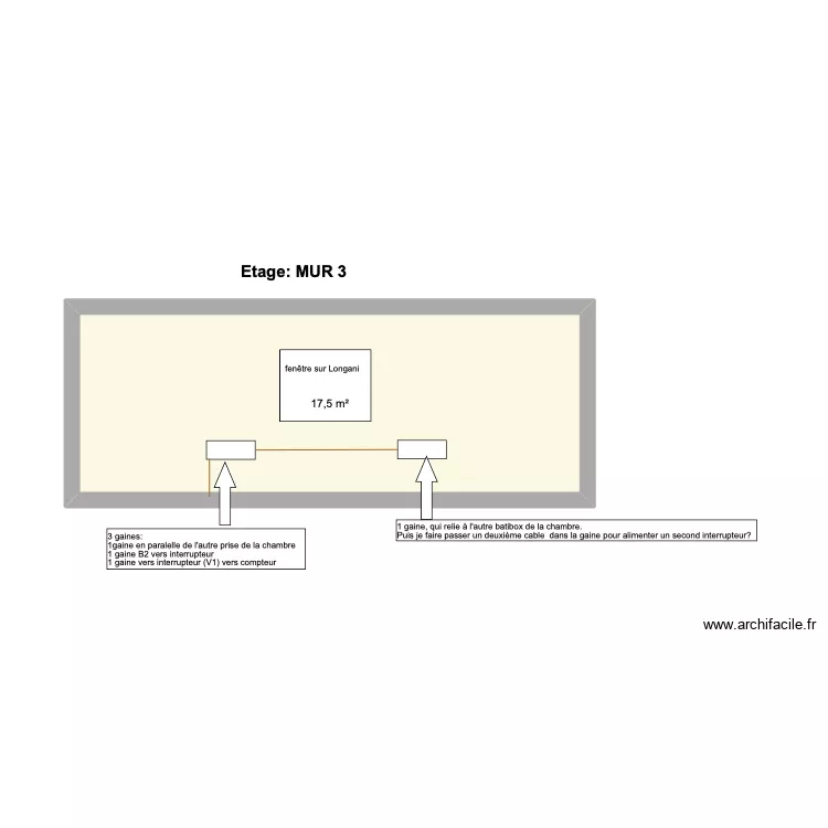 éclairage mur étage longani. Plan de éclairage mur étage longani. Plan de