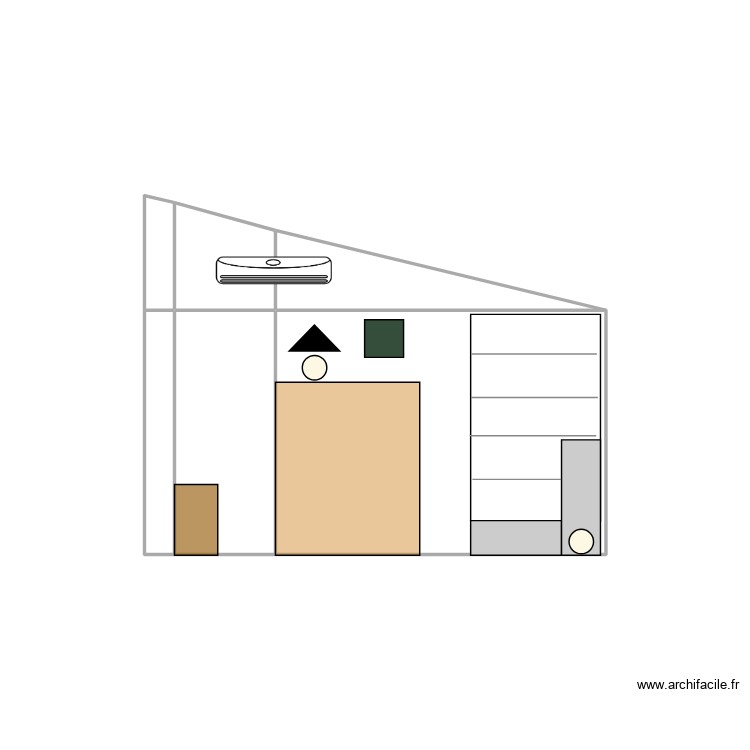 1 fen&ecirc;tre - Mur lateral sejour fauteuil parall&egrave;le fen&ecirc;tre. Plan de 0 pièce et 0 m2