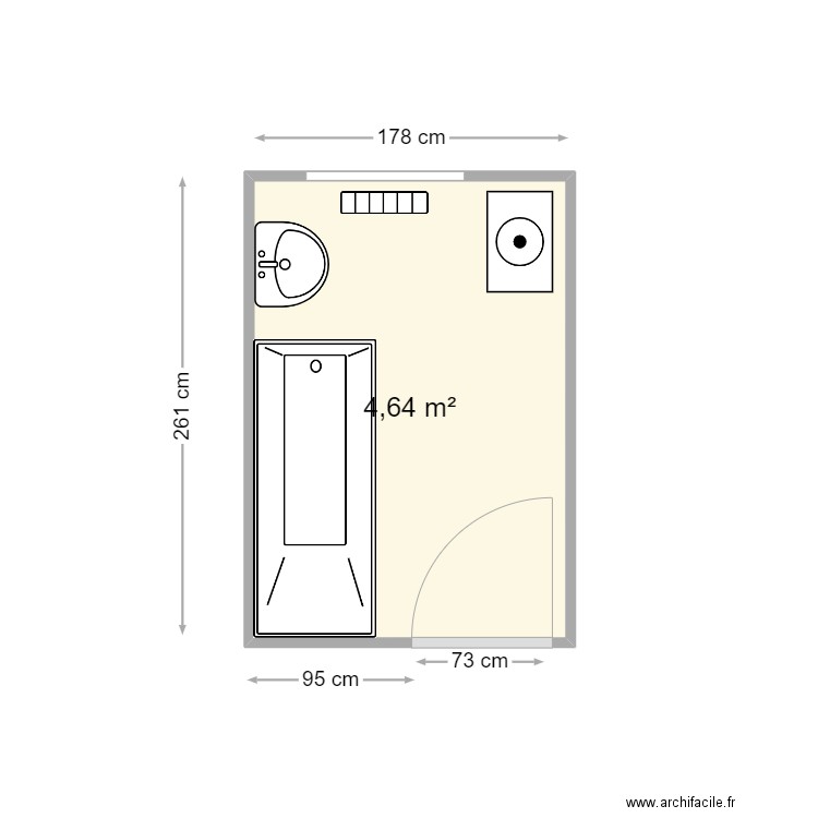 servajean edl. Plan de 1 pièce et 5 m2