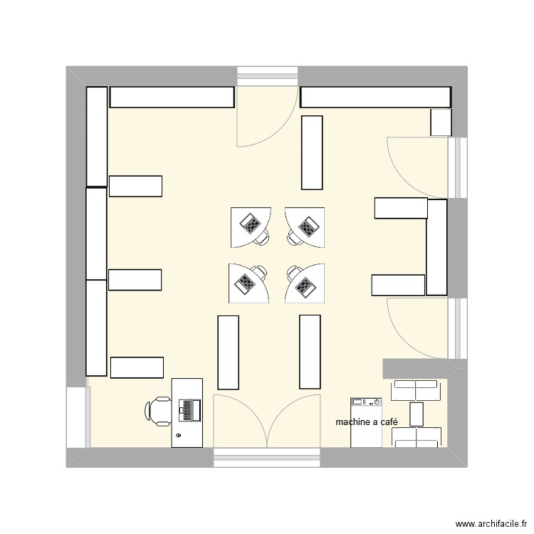 plan de mon UC. Plan de 1 pièce et 22 m2