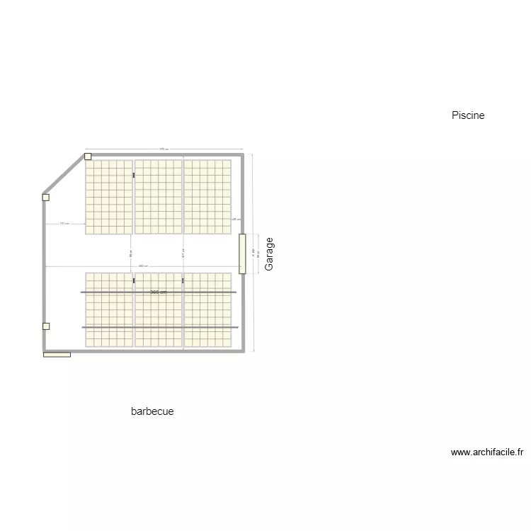 calepinage solaire. Plan de 