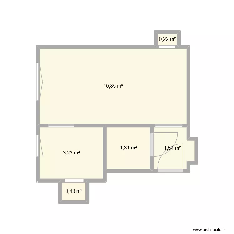 Passage de la Fonderie. Plan de 6  et 18 m²