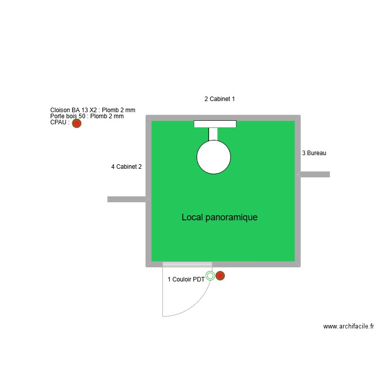 30025 Local panoramique. Plan de 1 pièce et 8 m2