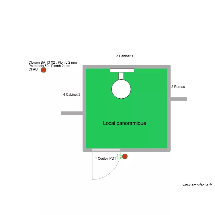 30025 Local panoramique. Plan de 