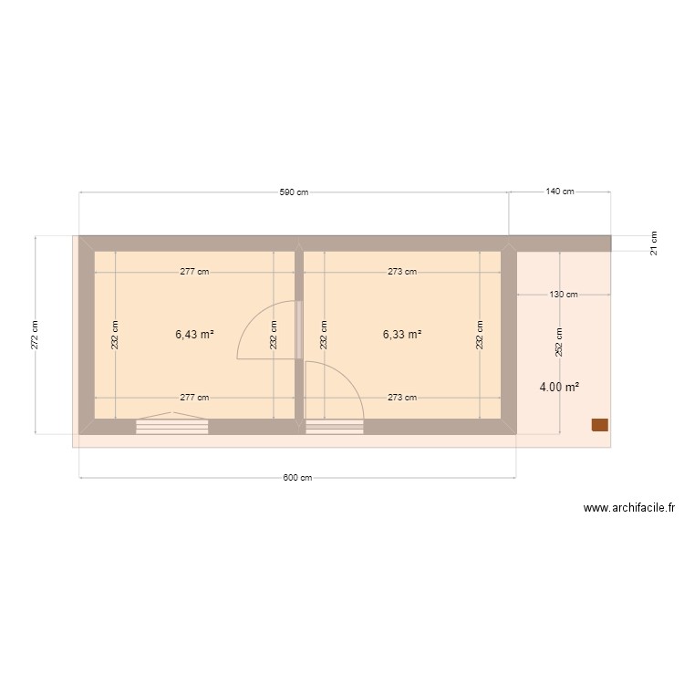 AIMAR .Abris de jardin . Plan de 2 pièces et 13 m2