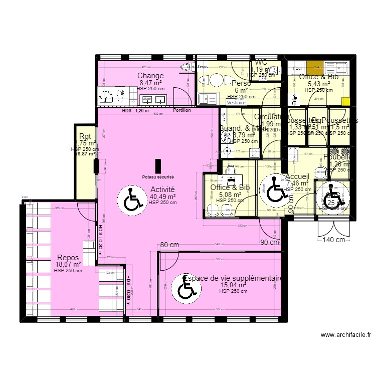 B92C16F2 projet v4 pmi jordan_New. Plan de 17 pièces et 124 m2