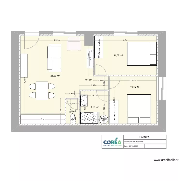PLAN AMELIE P1. Plan de 
