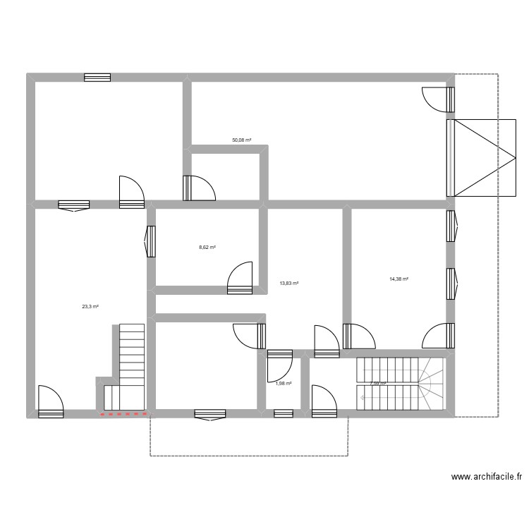 nasredine6. Plan de 7 pièces et 120 m2
