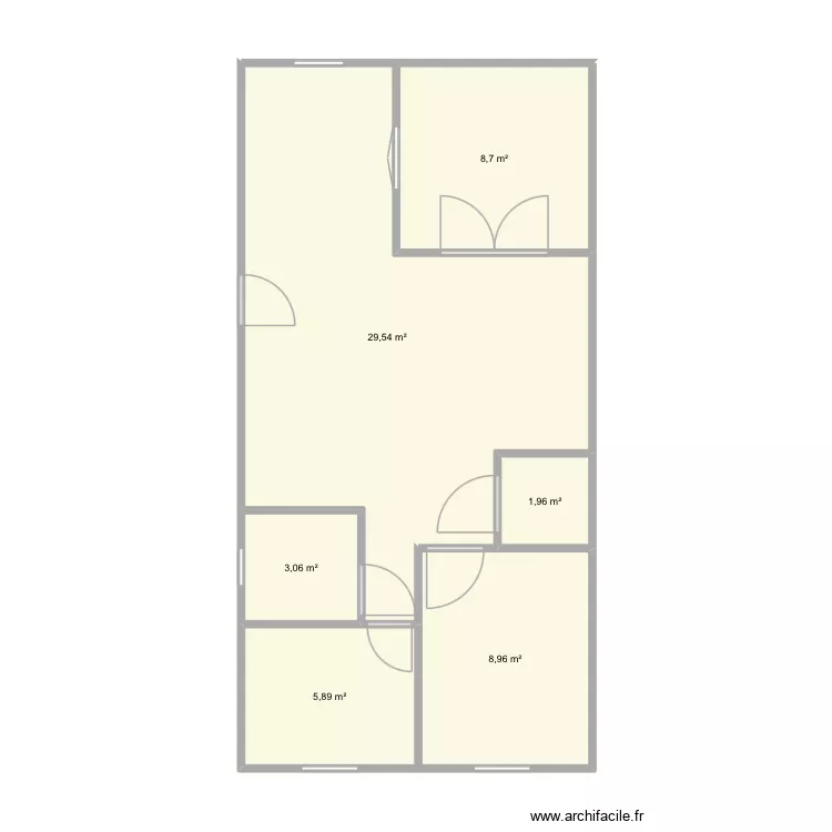 Do dolium. Plan de 6 Pièces et 58 m² Do dolium. Plan de 6 Pièces et 58 m²