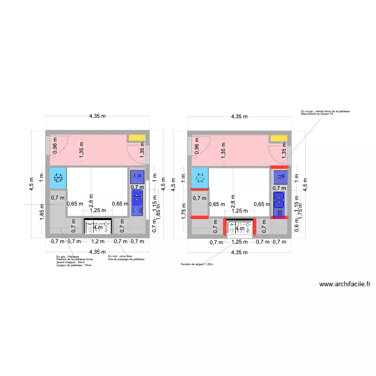 Plan de Cuisine Duplex 1 70cm. Plan de 