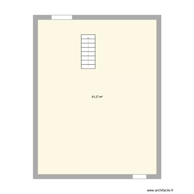 Tervuren -  grenier. Plan de 1  et 61 m²