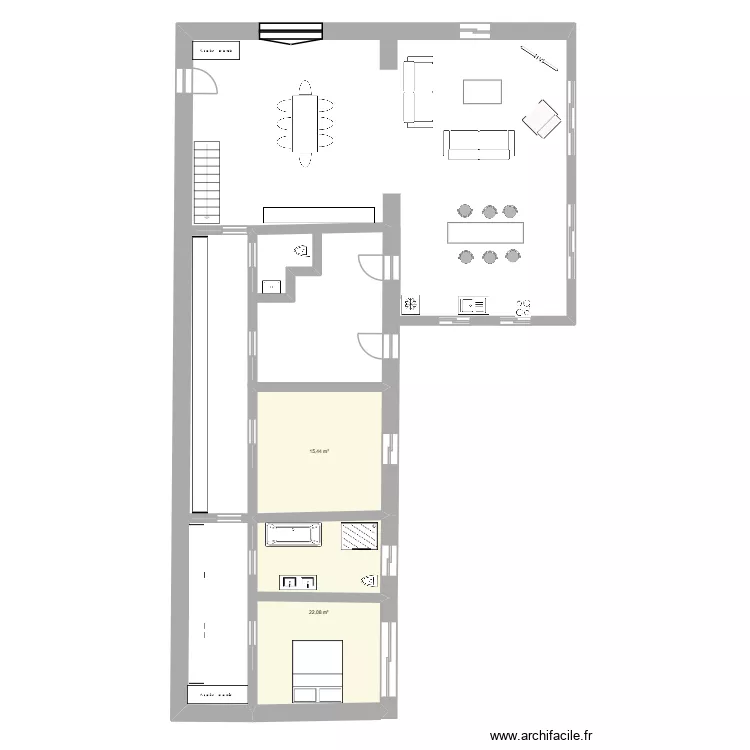 plan, 1.. Plan de 2  et 38 m²