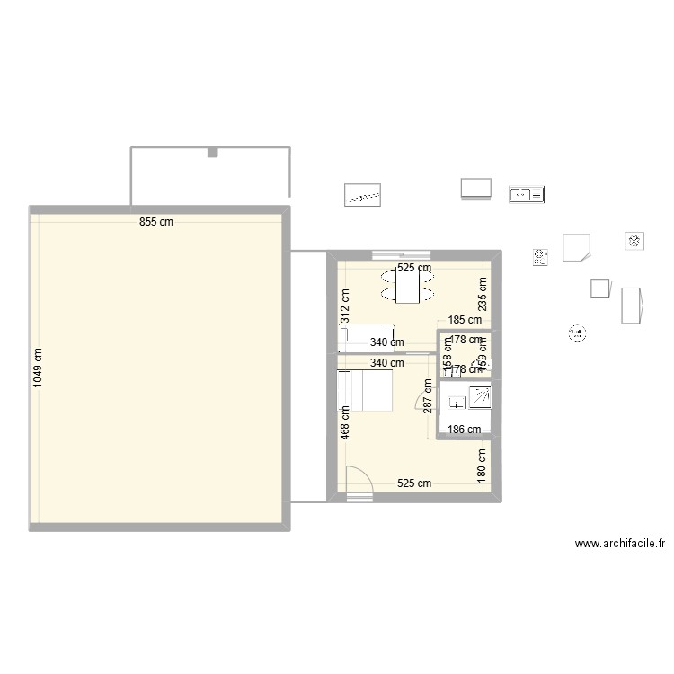 Location . Plan de 4 pièces et 127 m2